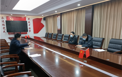 绍兴市生态环境局上虞分局局长胡四海一行到浙江918博天堂开展“三服务”工作